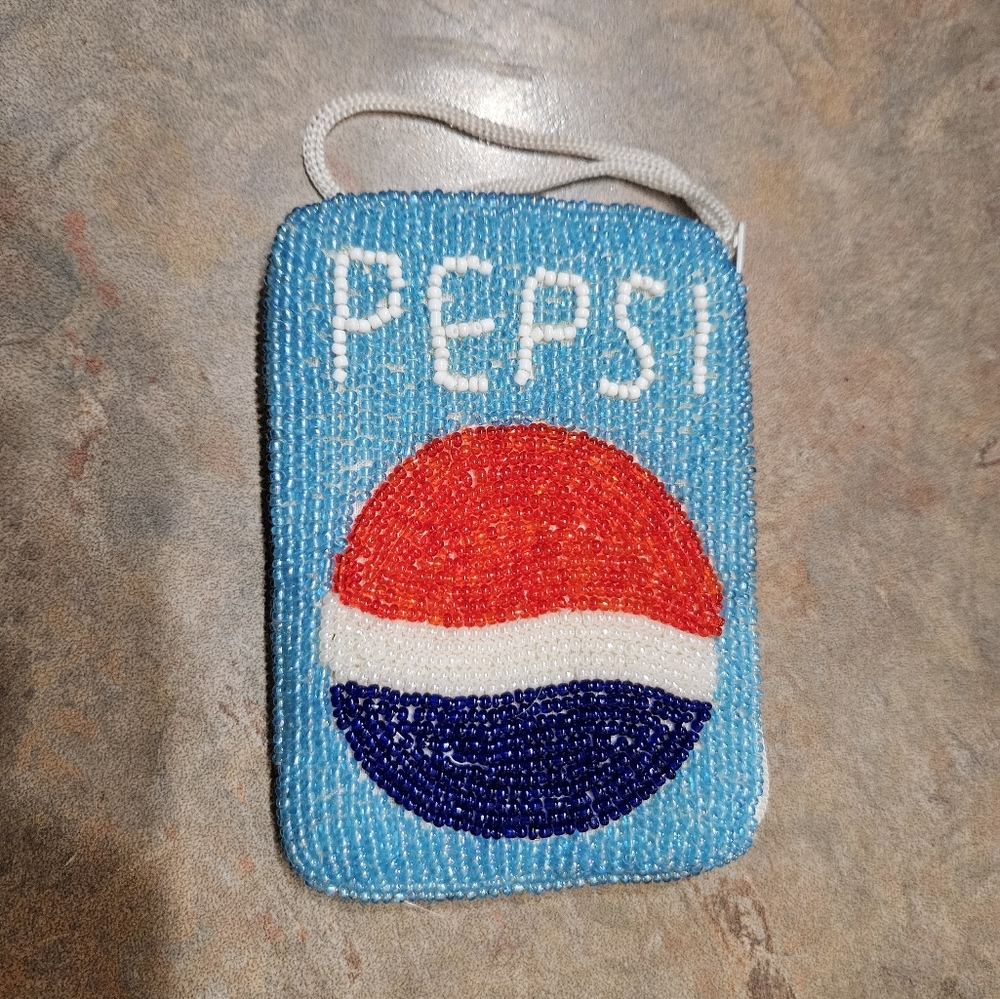 Beaded Pepsi Coin Purse NWT